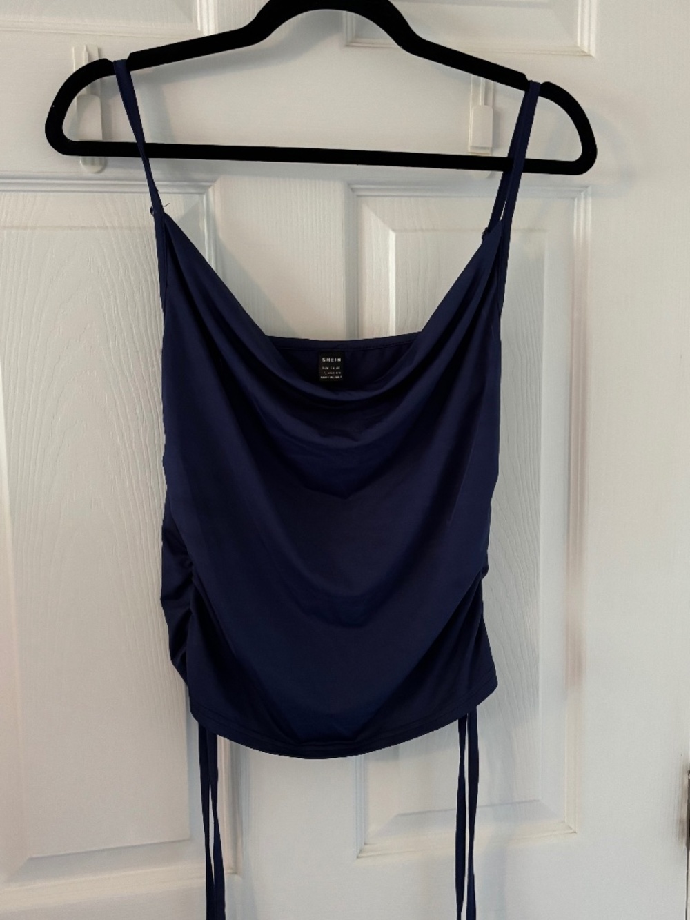SHEIN Frenchy Draped Ruched Knot Side Cami Top | Women’s Size L | Y2K Trendy